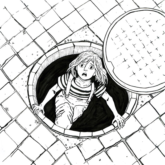 In the depths of the well. Scary short story